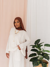 Beige linen blouse